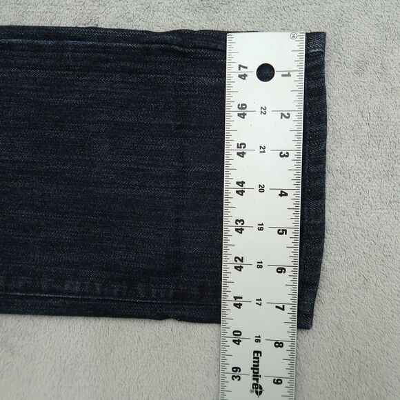 DKNY Jeans Women's Size 12 Blue Mid-Rise Straight Denim Dark Wash 26.5" Inseam - Picture 4 of 14